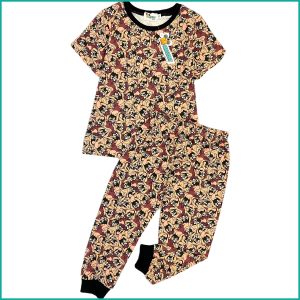 Tazz  Devil Boys Cotton Pajama Set - Brown