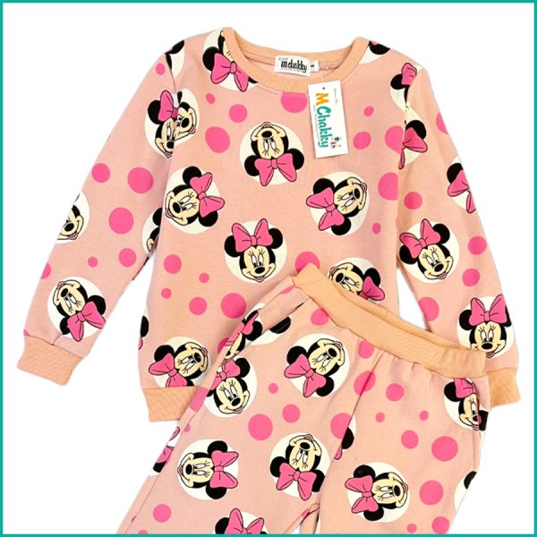 Minnie Dots Winter Girls Training Suit - Hot Pink - Image 2