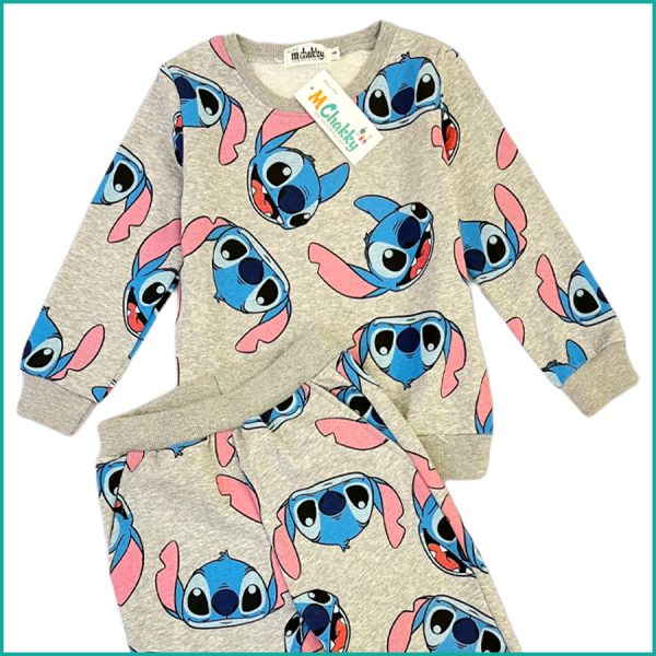 Happy Stitch Winter Girls Training Suit - Grey - Image 2