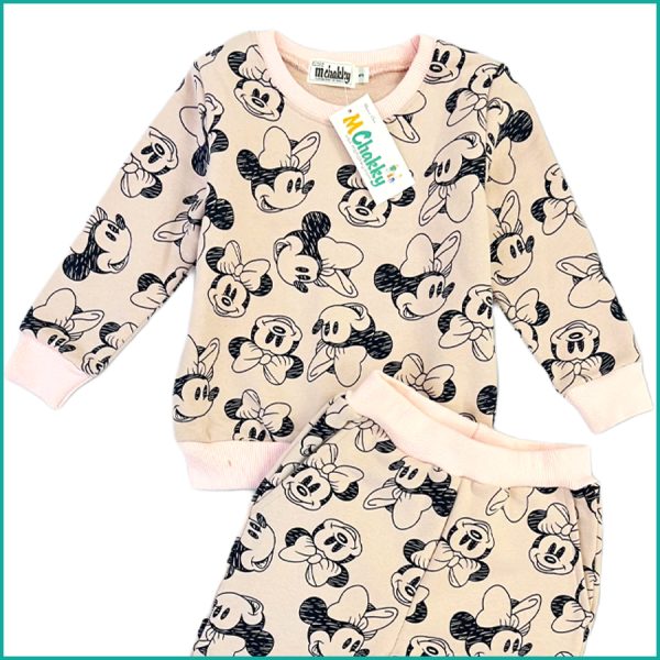 Minnie Sketch Winter Girls Training Suit - Grey - Image 2