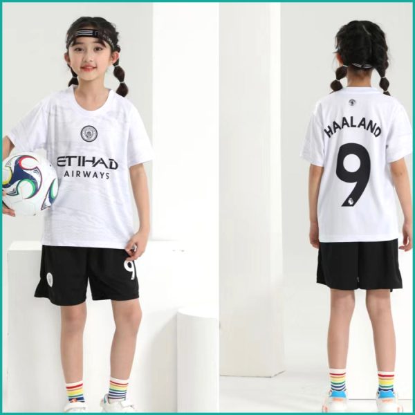 Haaland 9 Kids Football Dress - White