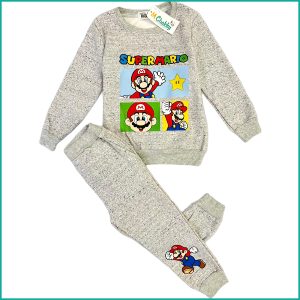 Super Mario Winter Boys Training Suit - Grey