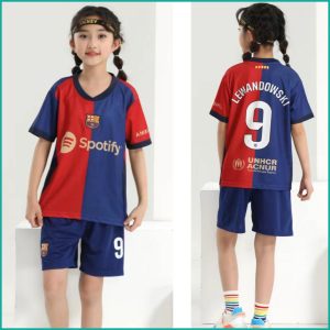 Lewandowski Barcelona Kids Football Dress - Blue