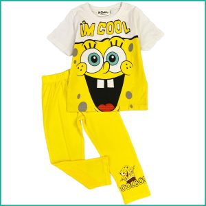 I am Cool Boys Cotton Pajama Set - Yellow