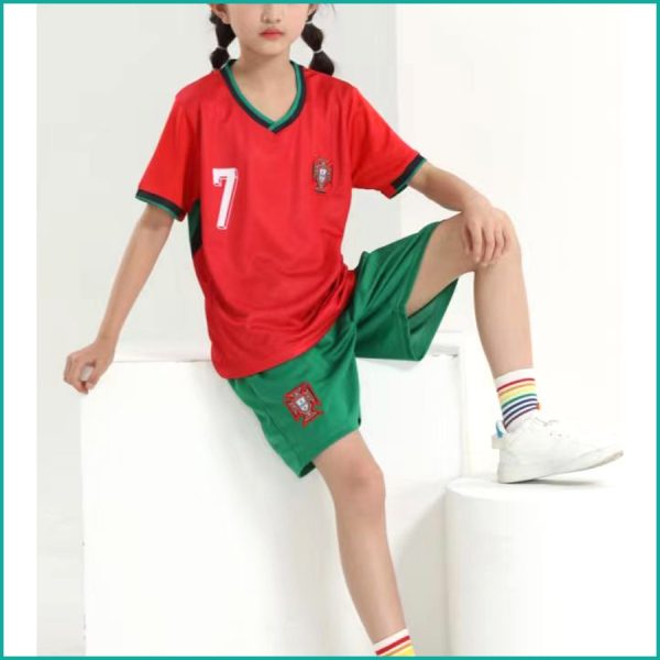 Ronaldo Portugal Kids Football Dress - Red - Image 2
