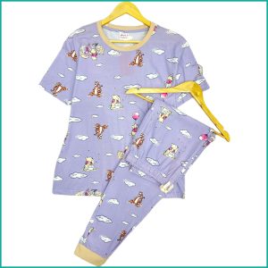 Winnie the Pooh Ladies Pajama Set - Purple