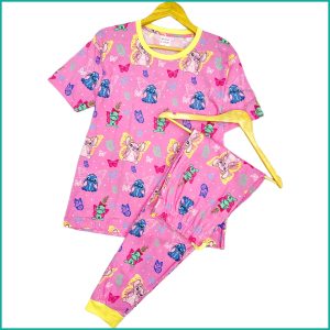 Stitch Butterfly Ladies Pajama Set - Pink