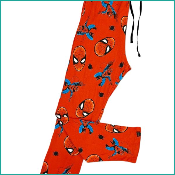 Spiderman Mask Men's Cotton Pant - Red - Image 2