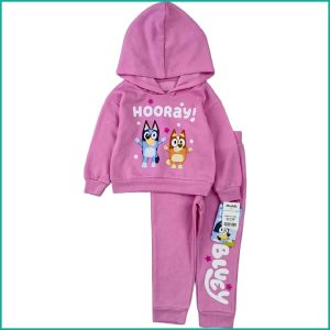 Bluey Hooray Girls Winter Training Suit - Pink