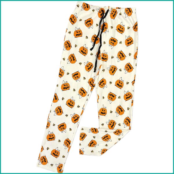 Pumpkin Halloween Men's Cotton Pant - White