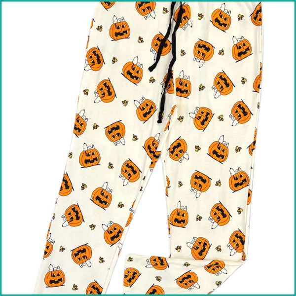 Pumpkin Halloween Men's Cotton Pant - White - Image 2