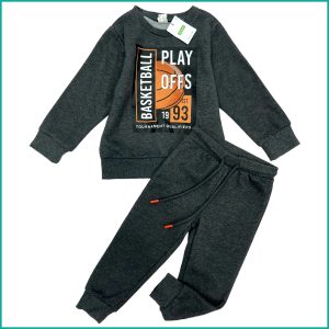 Basketball Boys Winter Training Suit - Black