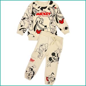 Mickey & Friends Boys Winter Training Suit - Cream