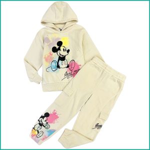 Paint Mickey Girls Winter Training Suit - Cream