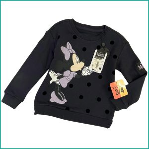 Minnie Mouse Girls Winter Sweatshirt - Black