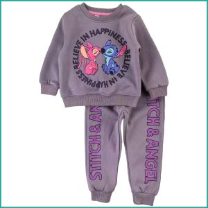 Stitch & Angel Girls Winter Training Suit - Purple