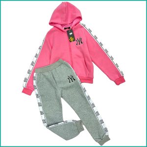 Newyork Girls Winter Training Suit - Pink Grey