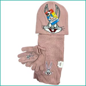Looney tunes Winter Cap Set - Light Pink