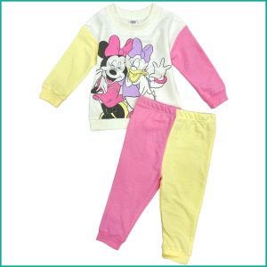 Mickey Mouse Winter Infant Girls Training Suit - White Pink Yellow