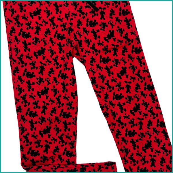 Floral Men's Cotton Pant - Red Black - Image 2