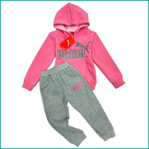 Puma Girls Winter Training Suit - Pink Grey