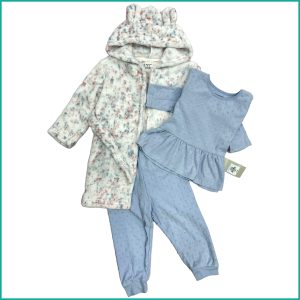 Style Cast Girls Infant winter 3 pcs set - White Blue