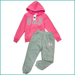 GAP Girls Winter Training Suit - Pink Grey