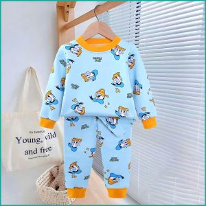 Donald Duck Kids Winter Pajama Set - Sky Blueبجايم مبتن من داخل