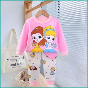 Mini Princess Kids Winter Pajama Set - Pink