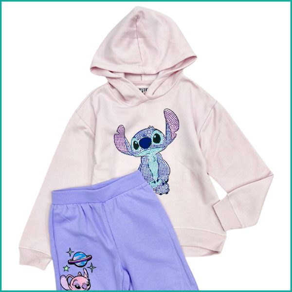 Stitch Space Girls Winter Training Suit - White Blue - Image 2