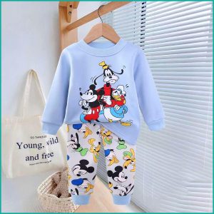 Mickey Gang Kids Winter Pajama Set - Blue