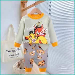 Lion King Home Kids Winter Pajama Set - Grey