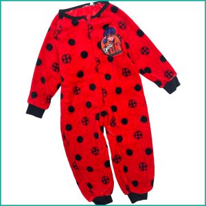 Ladybug Dots Kids Winter Overall - Red