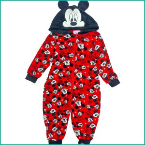 Mickey Face Kids Winter Overall - Red