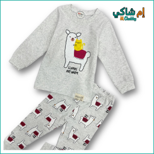 LLMAS Full Sleeves Cotton Pajama set - Gray