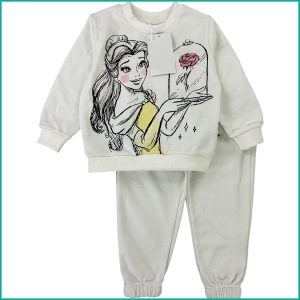 Floral Princess Girls Winter Training Suit - White