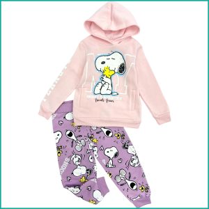 My Snoopy Girls Winter Training Suit - Pink Purple