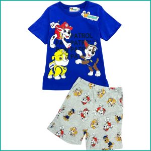 Paw Patrol Boys Cotton Shorts Set - Blue Grey