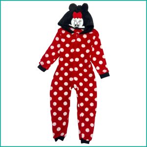 Minnie Dots Girls Winter Overall - Red