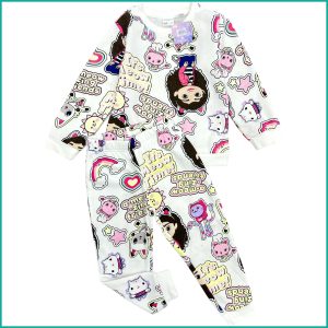 Amazing Friends Girls Winter Pajama Set - White