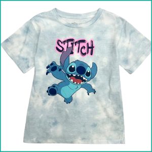 Stitch Attack Kids Cotton T-Shirt - Grey