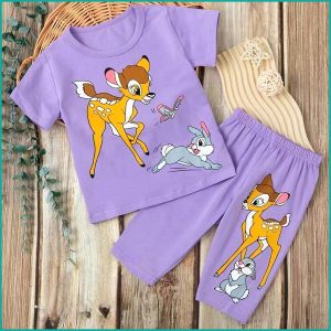 Disney Bambi Girls Shorts Set - Purple