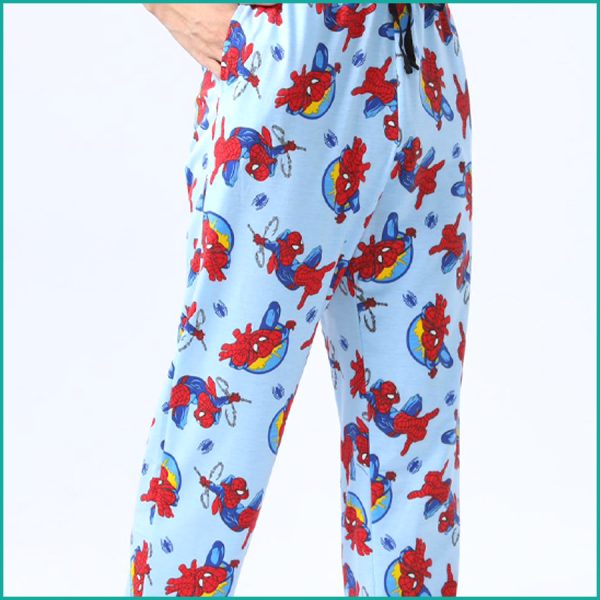 Fly Spiderman Men's Cotton Pant - Blue - Image 2