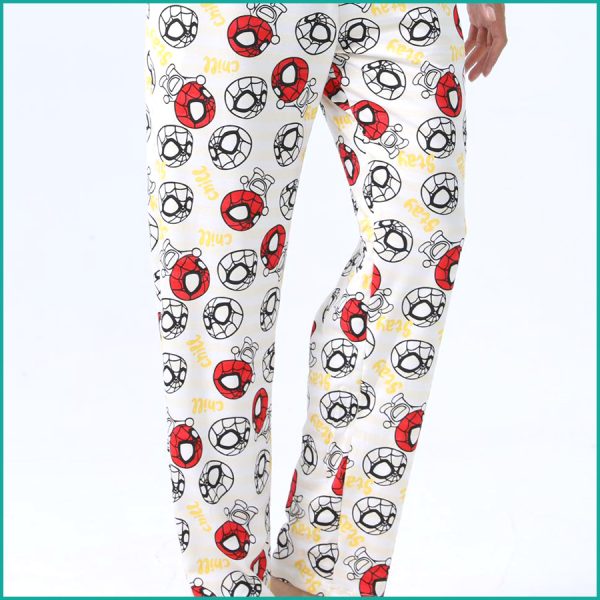 Mini Spiderman Men's Cotton Pant - White - Image 2