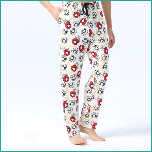 Mini Spiderman Men's Cotton Pant - White