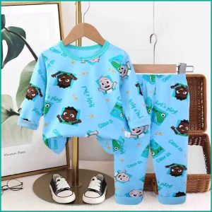 Let's Play Boys Cotton full sleeves Pajama Set - Blue