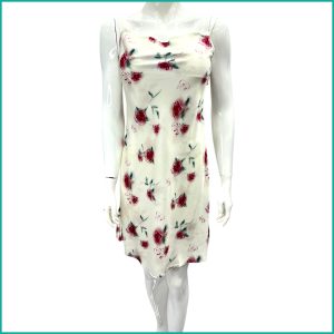 Roses Ladies Satan Silk Halfer - Cream