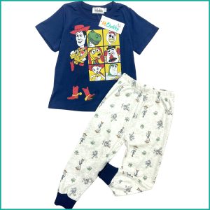 Toy Story Boys Half Sleeves Pajama Set - Blue Grey