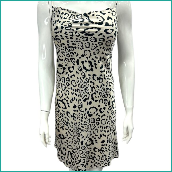 Tiger Print Ladies Satan Silk Halfer - White - Image 2
