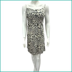Tiger Print Ladies Satan Silk Halfer - White